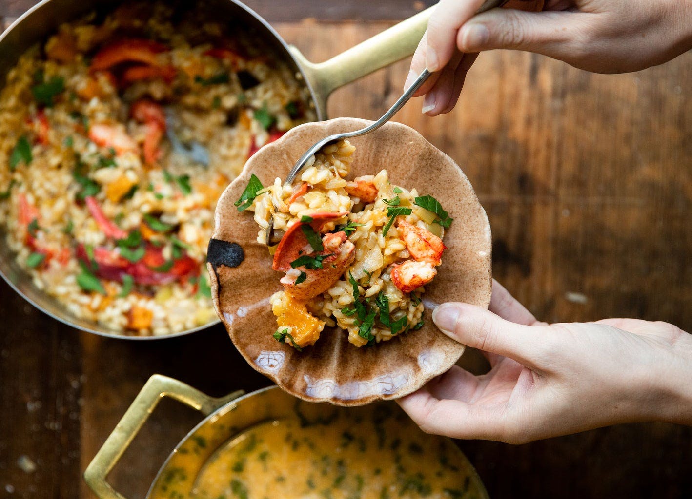 Lobster, Leek, & Butternut Winter Risotto
