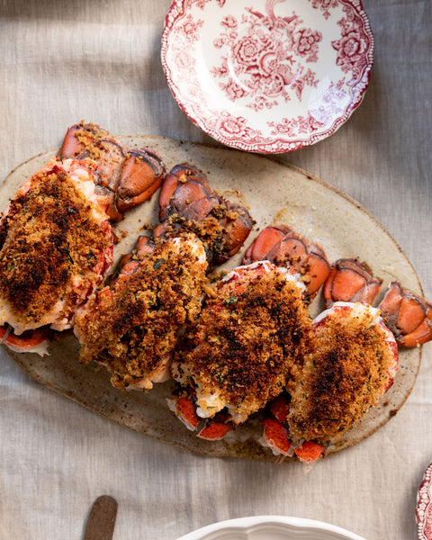 Baked Stuffed Lobster Tails