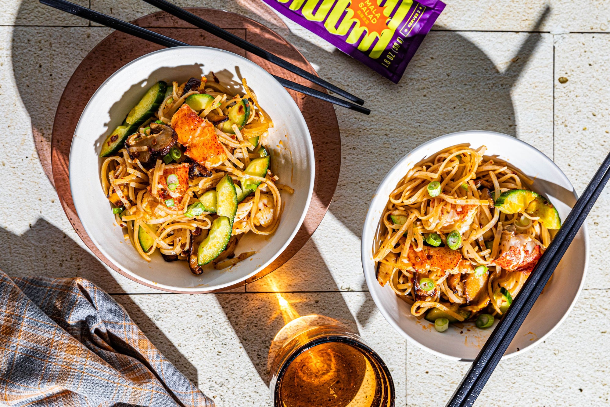 Lobster Tail Mala Stir Fry Noodles